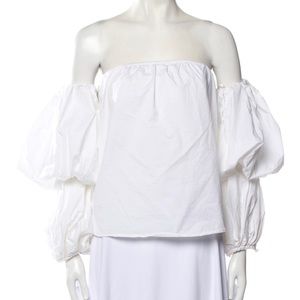 JOHANNA ORTIZ OFF THE SHOULDER WHITE BLOUSE SIZE 0